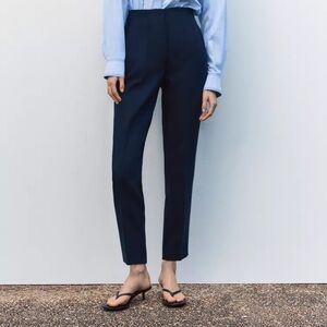 Zara “Pants With a High Waist” - Navy Blue - Size Small - New With Tags!